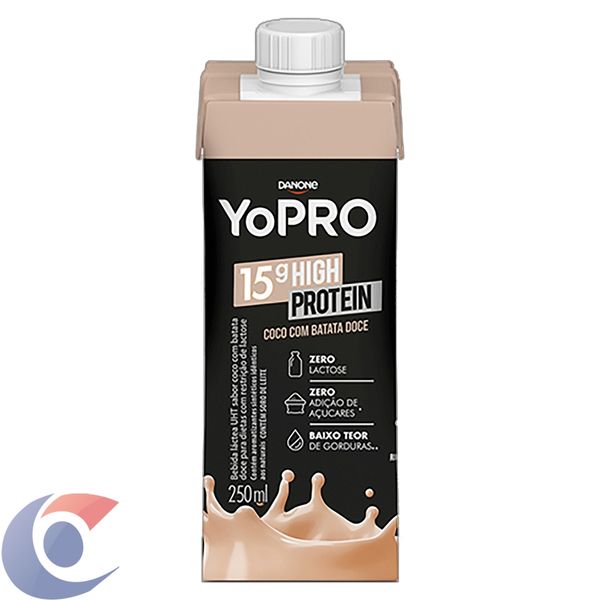 Yopro Bebida Láctea Uht Coco Com Batata-Doce 15g De Proteínas 250ml
