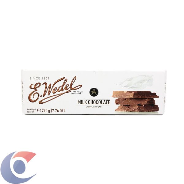 Chocolate Polonês E.Wedel Tablete Ao Leite 220g