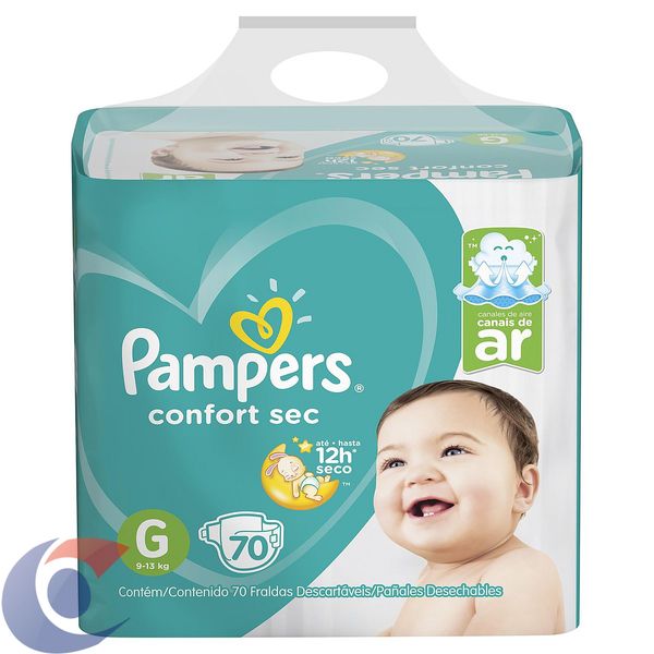 Fralda Pampers Confort Sec G 70 Unidades