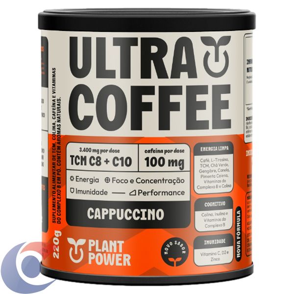 Suplemento Alimentar Pó Cappuccino A Tal Da Castanha Ultracoffee Lata 220g