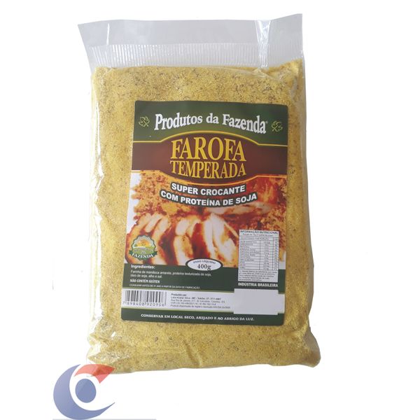 Farofa Temperada Produtos Da Fazenda Com Proteína De Soja 400g