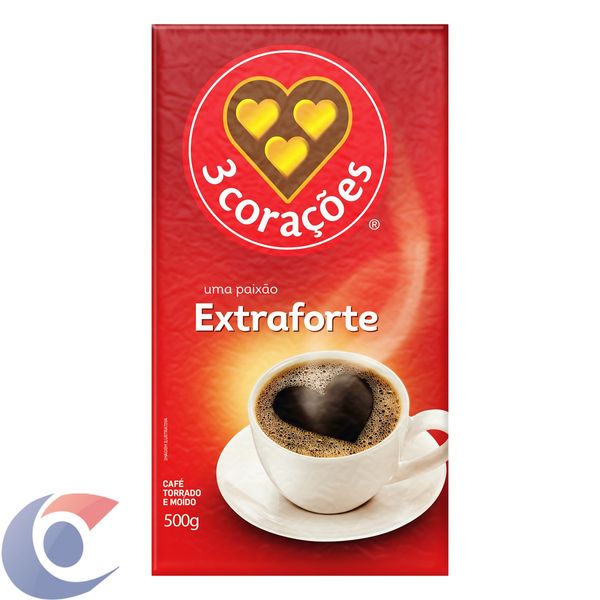 Café 3 Corações Torrado E Moído A Vácuo Extraforte 500g