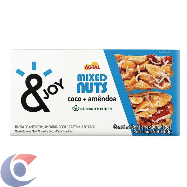 Barra De Cereal Mixed Nuts Agtal Coco E Amêndoa 60g