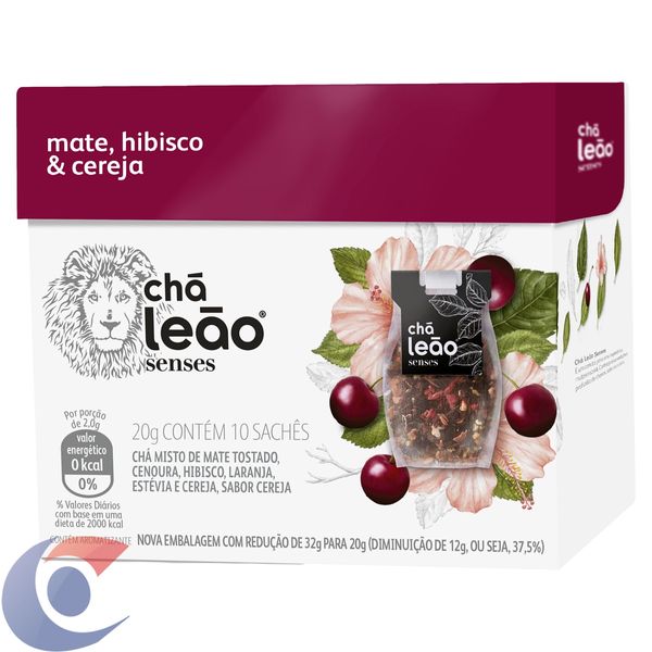 Chá Leão Senses Mate, Hibisco & Cereja 220g