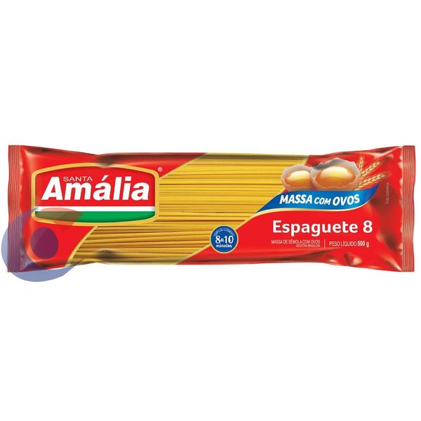 Massa De Ovos Amália Espaguete N8 500g