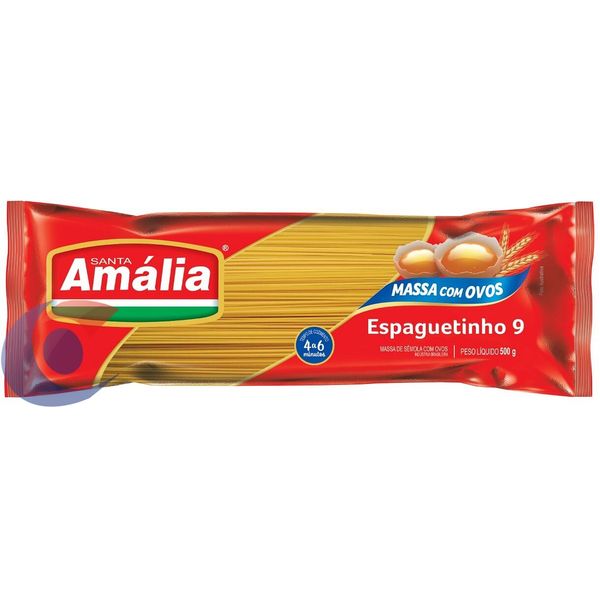 Massa Com Ovos Santa Amália Espaguetinho N°9 500g