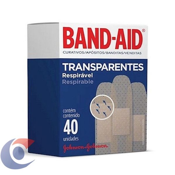 Curativo Transparente Band Aid Transparente 40 Unidades