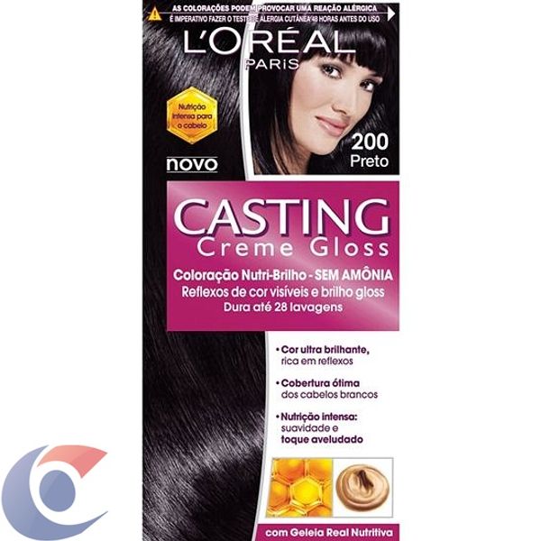 Tinta De Cabelo L'Oréal Casting Creme Gloss De Paris 200 Preto 246g