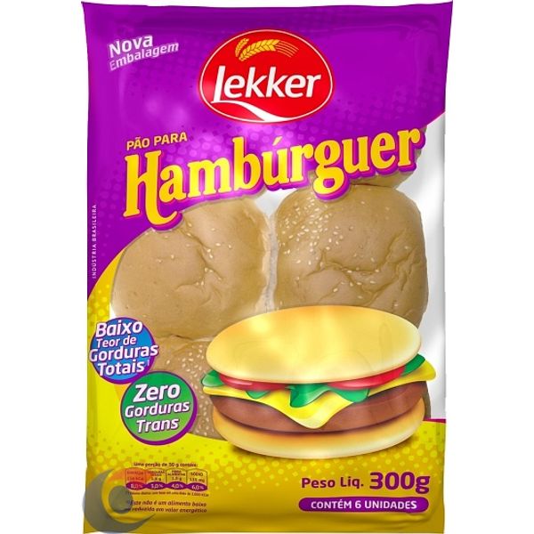 Pão De Hambúrguer Lekker 300g