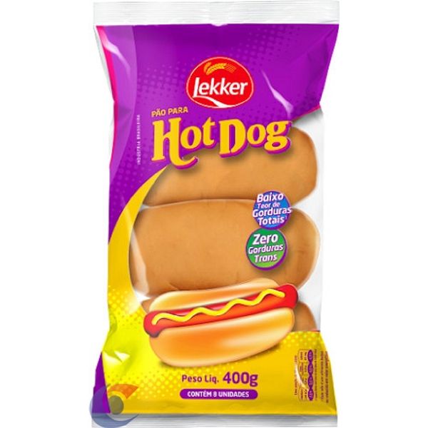 Pão Hot Dog Lekker 400g
