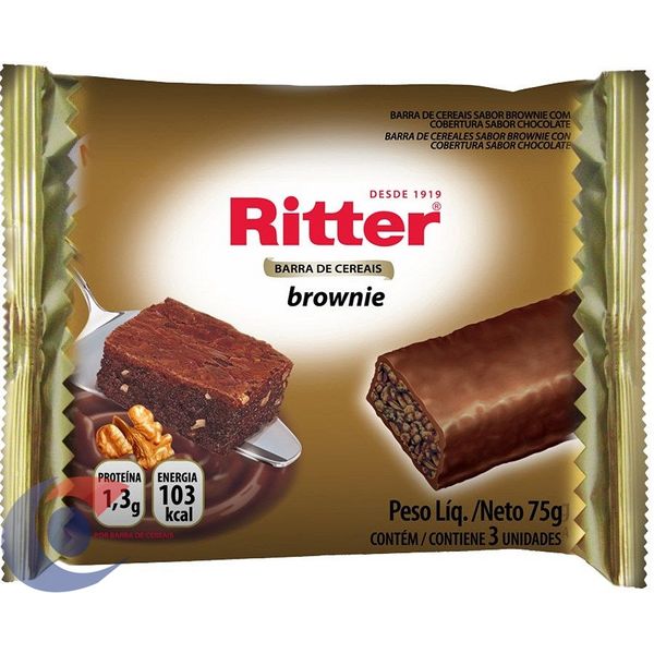 Barra De Cereal Ritter Brownie Chocolate 75g
