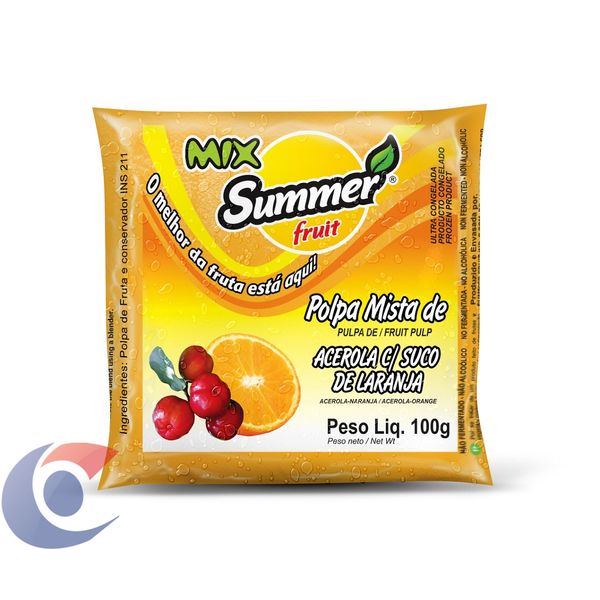Polpa De Fruta Summer Fruit Acerola E Laranja 100g