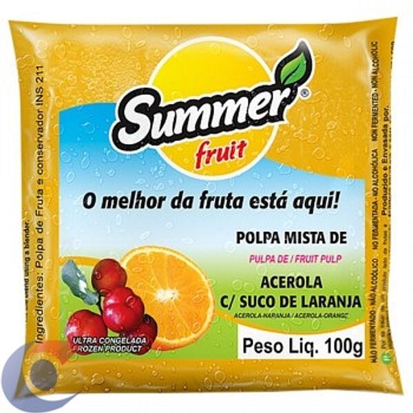 Polpa De Fruta Summer Fruit Laranja 100g