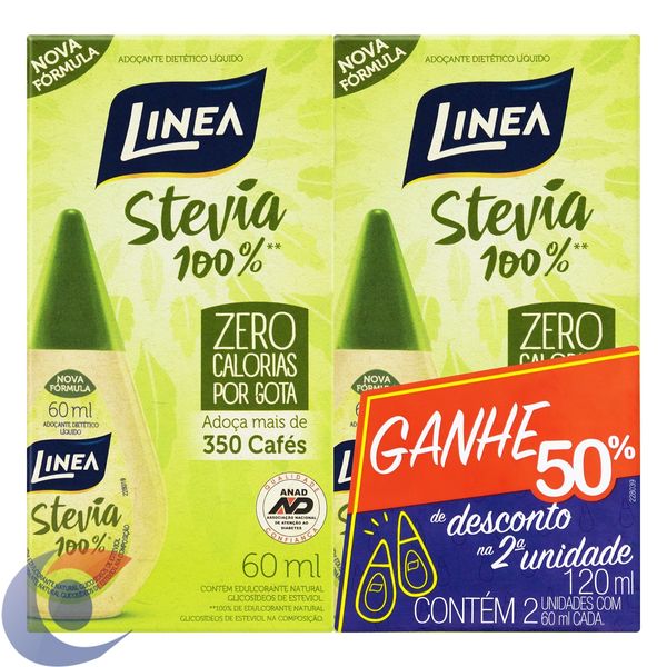 Adoçante Linea Stevia 2 Unidades 60ml
