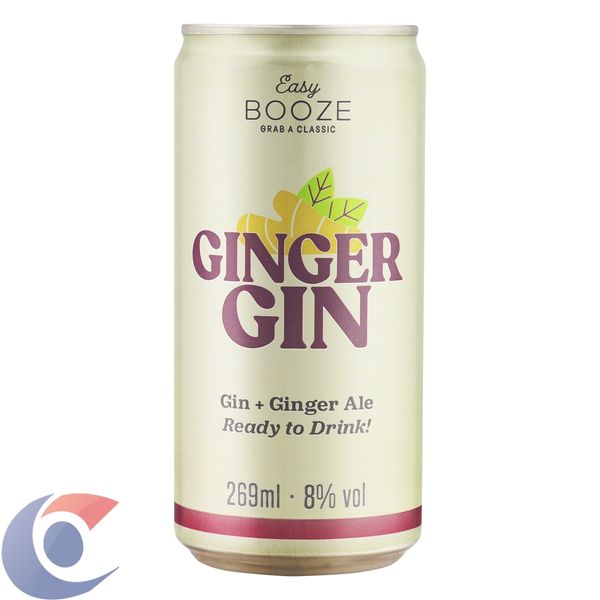 Bebida Mista Gin Tônica Easy Booze Ginger 369ml