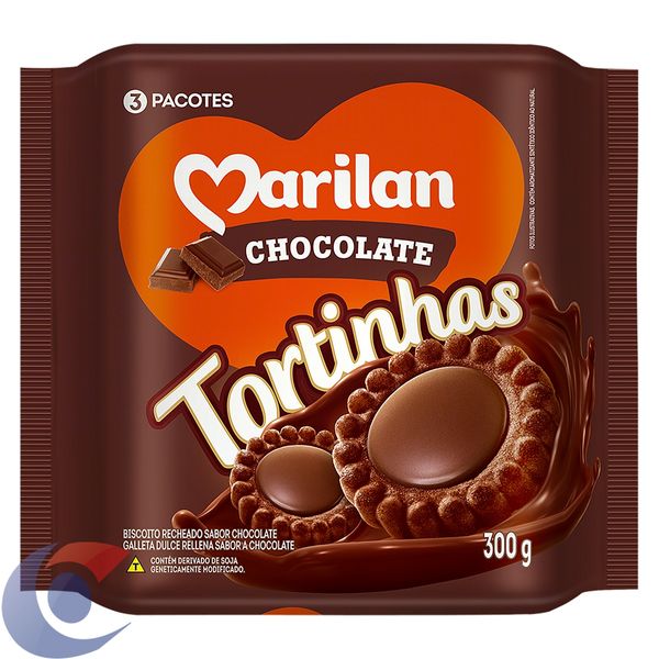 Biscoito Tortinha Marilan Chocolate 300g