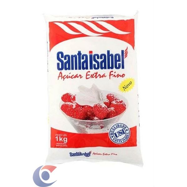 Açúcar Refinado Santa Isabel Extrafino 1kg