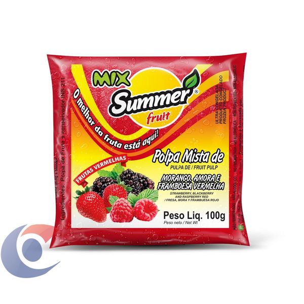 Polpa De Fruta Summer Fruit Frutas Vermelhas 100g