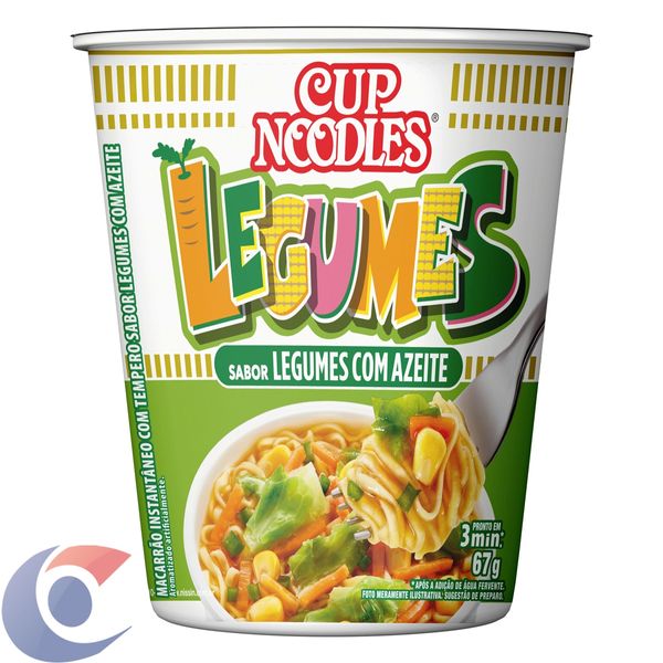 Macarrão Instantâneo Cup Noodles Legumes Com Azeite 67g