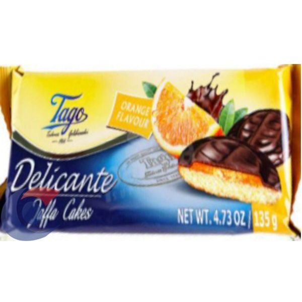 Biscoito Polonês Tago Cobertura Chocolate Recheio Laranja 135g