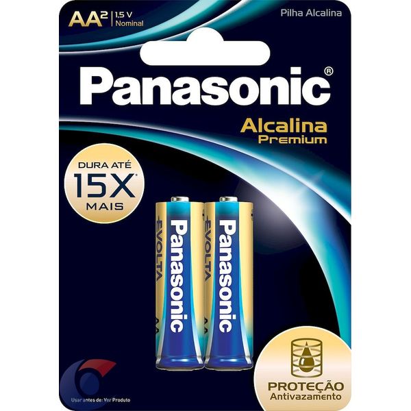 Pilha Alcalina Premium Panasonic Pequena AA 2 Unid Pilha Alcalina Premium Panasonic Pequena 2 Unid