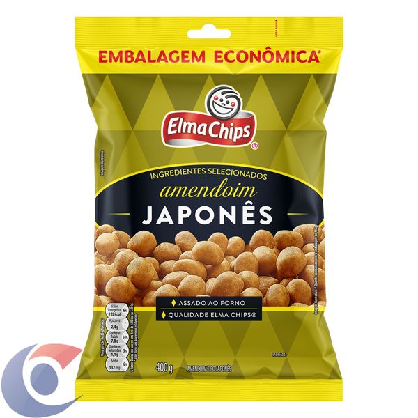 Amendoim Japonês Elma Chips Pacote Embalagem Econômica 400g