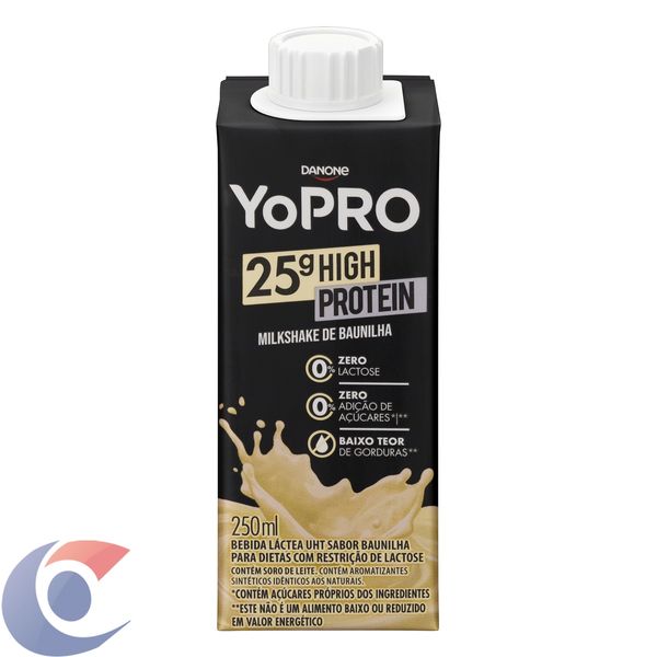 Yopro Bebida Láctea Uht Milkshake De Baunilha 25g De Proteínas 250ml