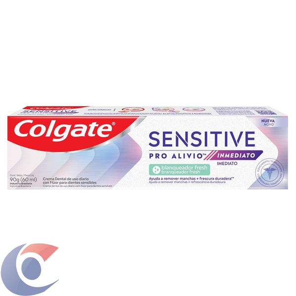 Colgate Sensitive Pro-Alívio Imediato Branqueador Creme Dental Para Dentes Sensíveis 90g