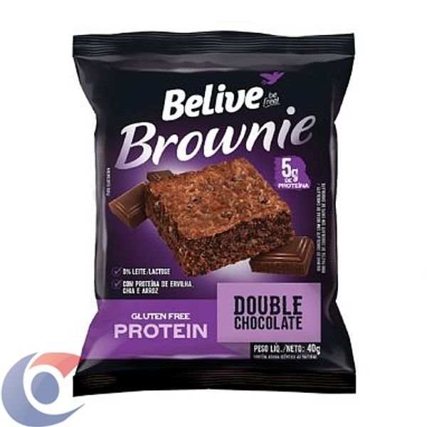 Brownie Belive Double Chocolate Protein Sem Glúten 40g