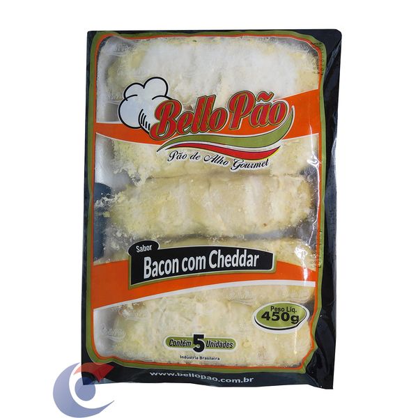 Pão De Alho Bello Pão Bacon Com Cheddar 450g