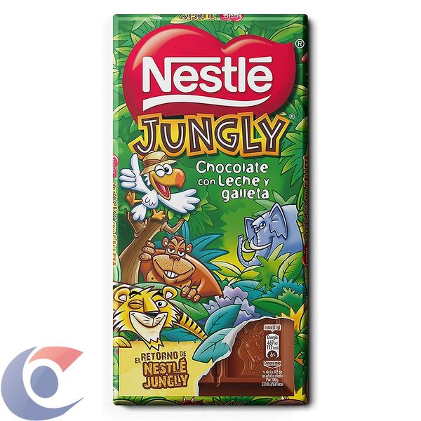 Chocolate Espanhol Nestlé Jungly Leite E Biscoito 125g