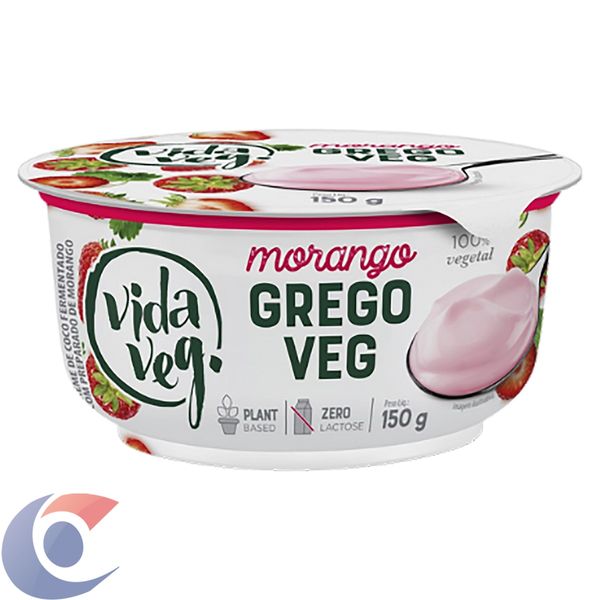 Iogurte Gregoveg Vida Veg Morango 150g