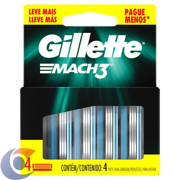 Refil Para Barbear Gillette Mach3 Leve 4 Pague 3