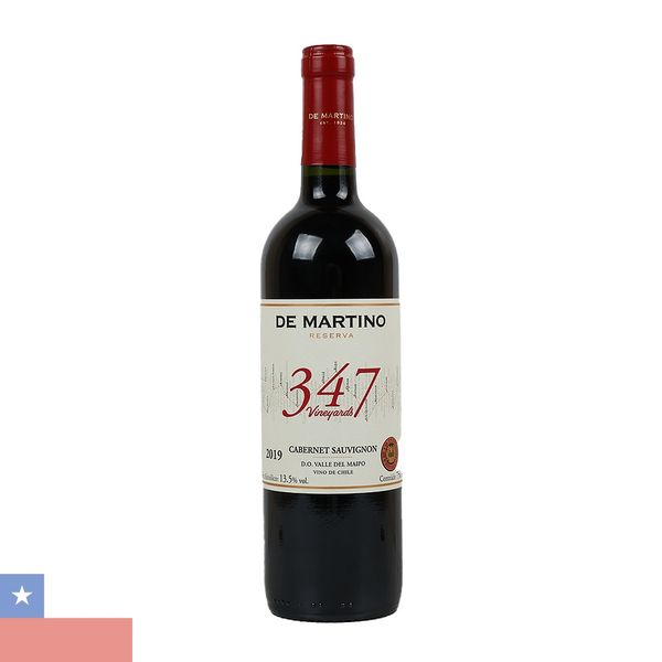 Vinho Chileno Tinto De Martino 347 Reserva Cabernet Sauvignon 750ml