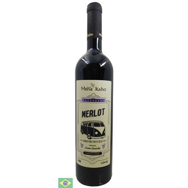 Vinho Nacional Tinto Mena Kaho Merlot 750ml