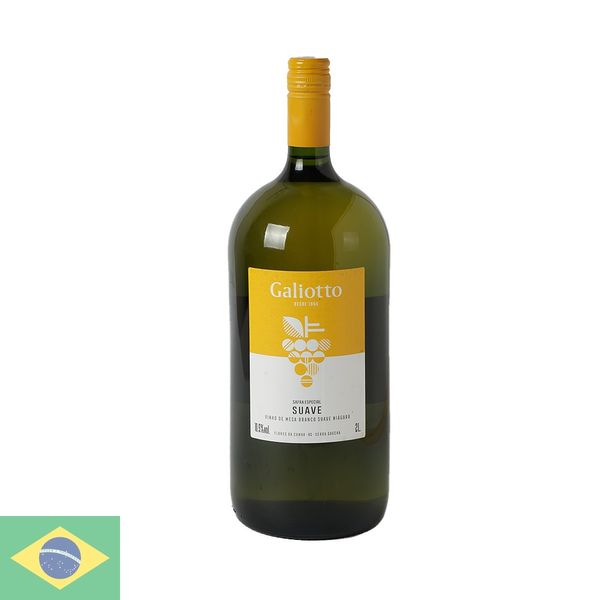 Vinho Nacional Branco Galiotto Niágara Suave 2l