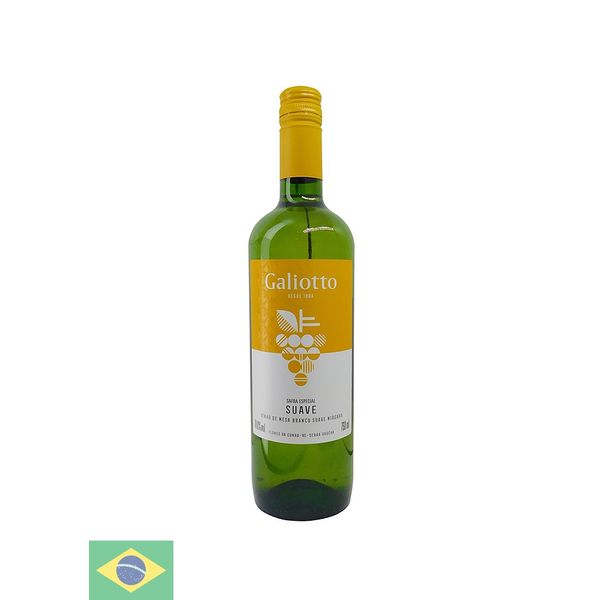 Vinho Nacional Branco Galiotto Niágara Suave 750ml