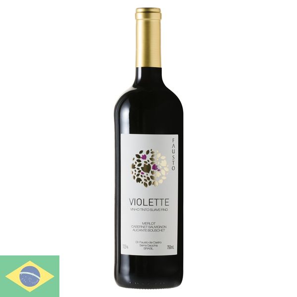 Vinho Nacional Tinto Fausto Violette Suave 750ml