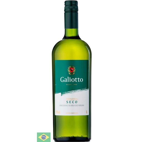 Vinho Nacional Branco Galiotto Seco Blend 1l