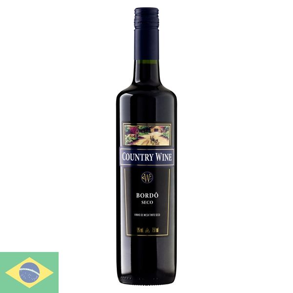 Vinho Nacional Tinto Country Wine Bordô Seco 750ml