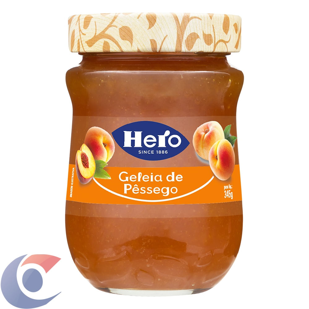 Geleia Hero Pêssego 345g - Covabra