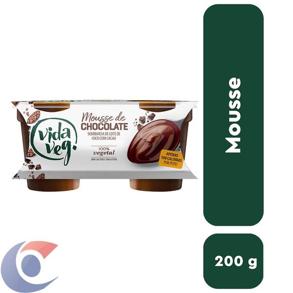 Mousse Vegano Vida Veg 200g Chocolate