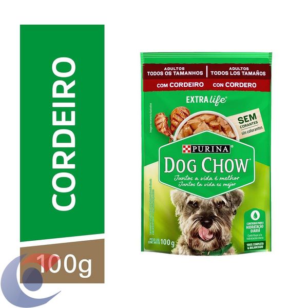 Ração Úmida Dog Chow Cães Adultos Cordeiro 100g