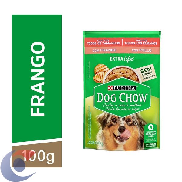 Ração Úmida Dog Chow Cães Adultos Frango 100g