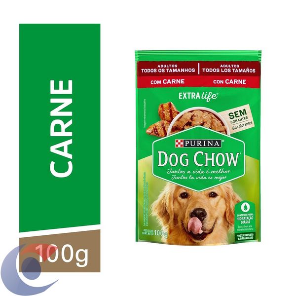 Ração Úmida Dog Chow Cães Adultos Carne 100g