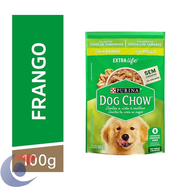 Ração Úmida Dog Chow Cães Filhotes Frango 100g