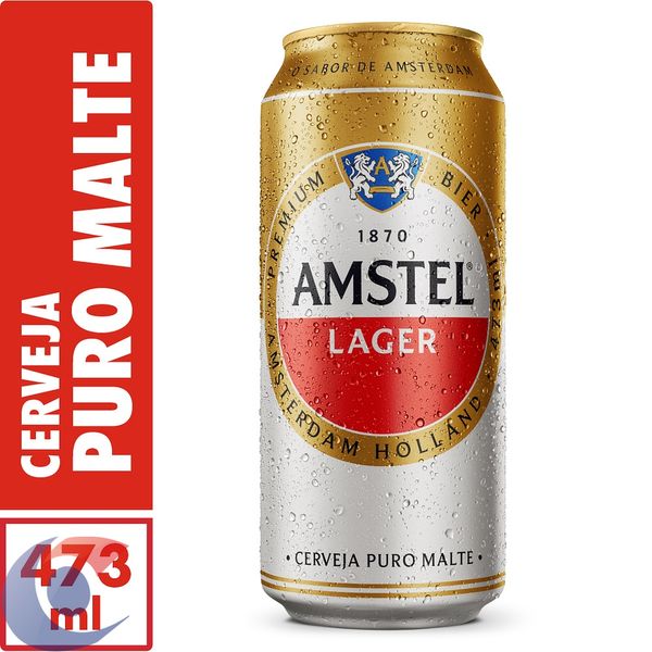 Cerveja Amstel Puro Malte Lata 473ml