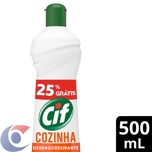 Limpador Especialista Cif Detergente Cozinha Squeeze 500 Ml 25% Grátis