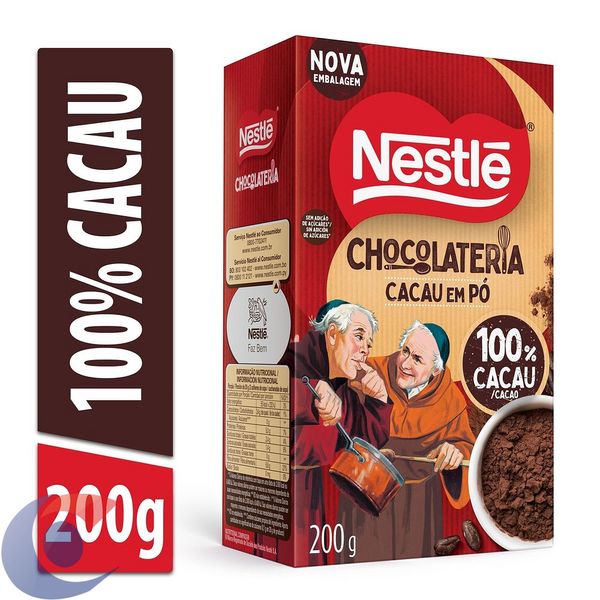 Cacau Em Pó Nestlé Dois Frades 100% Cacau 200g