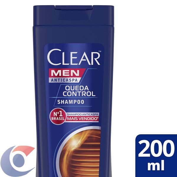 Shampoo Anticaspa Clear Men Queda Control 200 Ml